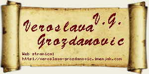 Veroslava Grozdanović vizit kartica